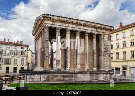 Tempel von Augustus und Livia, Vienne, Frankreich Stockfoto