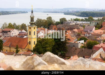 Belgrad, Serbien Panoramablick mit Kirche, Zemun Stockfoto