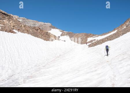 Aufstieg zum Argualas Peak Stockfoto