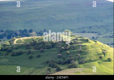 Castell Dinas auf Y GRIB, The Dragon's Back, Black Mountains, Powys, UK Stockfoto