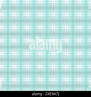 Nahtloses Karomuster mit geometrischem Muster. Kariertes blaues Karikaturmuster mit Textildruck. Vektorabbildung auf Hintergrund Stock Vektor