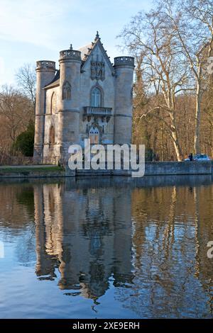 Coye-la-Forêt, Frankreich - 14. Februar 2019: Die Etangs de Commelles befinden sich in den Gemeinden Orry-la-Ville und Coye-la-Forêt im Süden des O Stockfoto