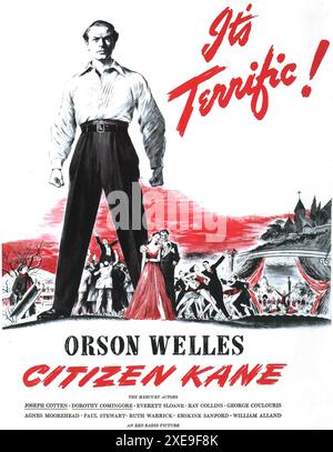 1941 Citizen Kane Originalfilmposter unter der Regie von Orson Welles Stockfoto