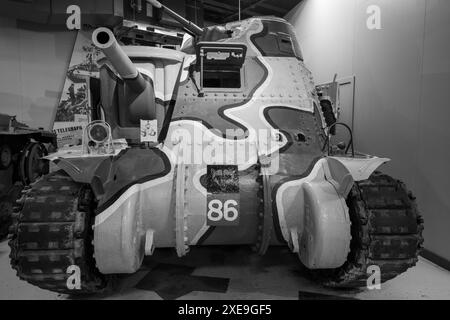 Bovington.Dorset.Vereinigtes Königreich.25. Februar 2024.ein Panzer mit M3 Grant aus dem Zweiten Weltkrieg ist im Tank Museum in Dorset zu sehen Stockfoto