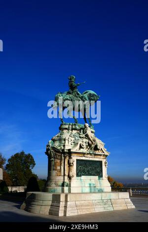 Prinz Eugene Reiterdenkmal in Budapest, Ungarn Stockfoto