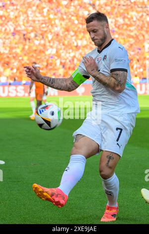 Berlin, Deutschland. Juni 2024. Deutschland, Berlin, Fußball, Österreich vs. Niederlande, Gruppe D, Gruppenphase, UEFA EURO 2024, SP, Olympia - Stadion Berlin, Marko Arnautovic (Österreich), 25.06. 2024, Quelle: HMB Media/Alamy Live News Stockfoto