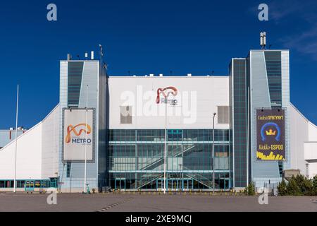 Espoo Metro Areena Sportstätte in Espoo an einem Sommertag Stockfoto