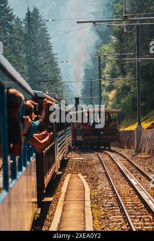 Die legendäre Lokomotive Nr. 7, gebaut 1873 in Goldau, Schweiz. Stockfoto