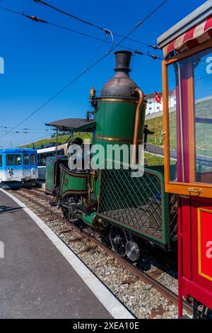 Die legendäre Lokomotive Nr. 7, gebaut 1873 in Goldau, Schweiz. Stockfoto