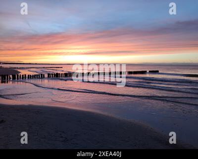 Abendstimmung am Strand Stockfoto