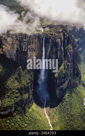 Salto Angel. Auyantepuy (2953 m). Gran Sabana. Staat Bolivar. Venezuela. Stockfoto