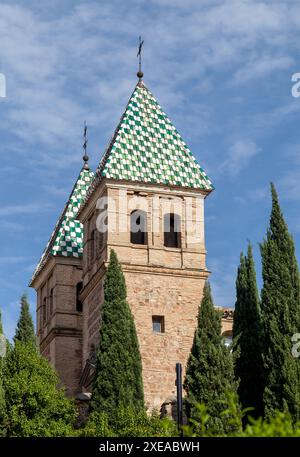 Tor Puerta de Bisagra in Toledo Stockfoto