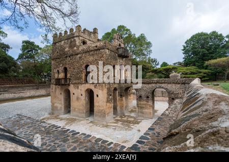 UNESCO Fasilides Bad, Gondar Äthiopien, Afrika Kulturarchitektur Stockfoto