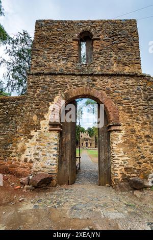 UNESCO Fasilides Bad, Gondar Äthiopien, Afrika Kulturarchitektur Stockfoto