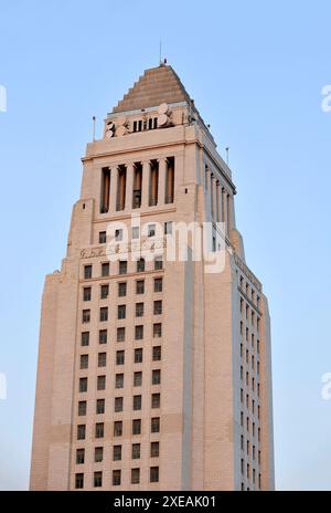 L.A. City Hall, Art Deco, Architektur, Downtown, Los Angeles, Claiforna, USA Stockfoto