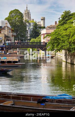 Auf dem Fluss Cam. Cambridge. Cambridgeshire. Vereinigtes Königreich Stockfoto