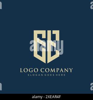 ET-Schild-Logo-Design. Stock Vektor