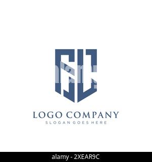 Logo mit FL-Schild. Stock Vektor