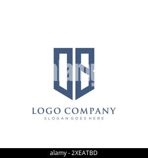 Logo-Design mit Geburtshilfe-Abschirmung. Stock Vektor