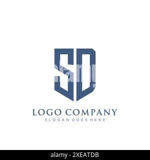 SD-Schild mit Logo. Stock Vektor