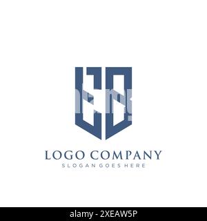 Logo-Design mit TB-Schild. Stock Vektor