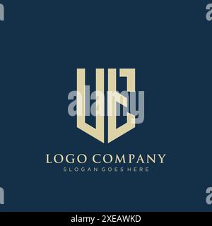 UT-Schild-Logo-Design. Stock Vektor