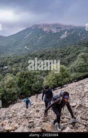 Drei Wanderer Stockfoto