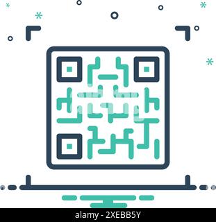 Symbol für qr-Code-Zugriff, qr-Code Stock Vektor