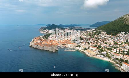 Luftaufnahme der Stadt Dubrovnik in Kroatien Stockfoto