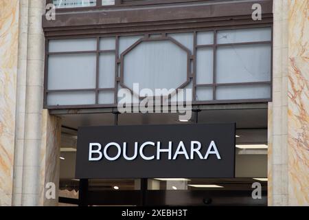 Bordeaux , Frankreich - 06 26 2024 : Bouchara Logo Text und Zeichen französische Marke für Leinenpolster und Dekoration Stoffkette Stockfoto