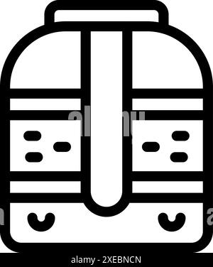 Einfaches Strichsymbol einer Lunchbox, perfekt für Projekte im Zusammenhang mit Essen, Arbeit oder Schule Stock Vektor