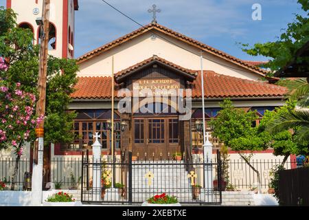 Die Kirche in Hoi An Stadt auf Athos Halbinsel Chalkidiki, Griechenland Stockfoto