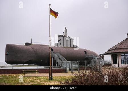 U-Boot U-11 in Burgstaaken auf Fehmarn Stockfoto