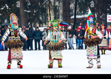 Traditionelles Kukeri Kostümfest in Bulgarien Stockfoto