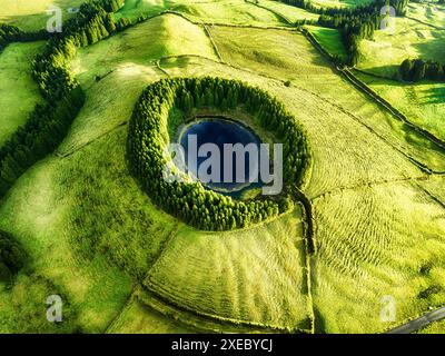 Wunderschönes Seehueck von Sete Cidades, Azoren, Portugal Europa Stockfoto