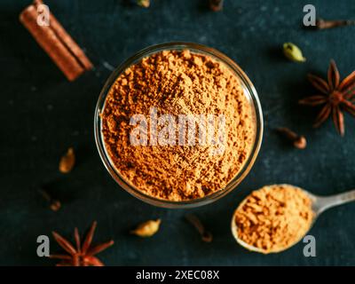 Garam Masala und Zutaten Stockfoto