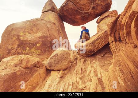 Wandern in Big Bend Stockfoto