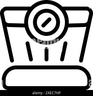 Symbol für einen intelligenten Farm-Sensor, der landwirtschaftliche Daten auf Feldern erfasst Stock Vektor