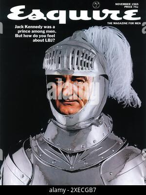 November 1965 Cover des Esquire Magazins... Lyndon Johnson. George Lois Design Stockfoto