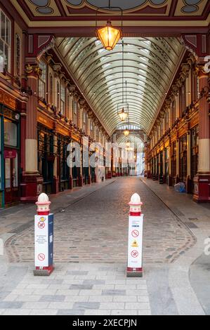 London, Großbritannien - 24. März 2024: Leadenhall Market in London. UK. Stockfoto