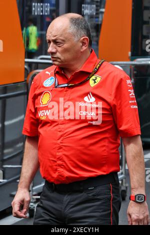 Spielberg, Österreich. Juni 2024. Frederic Vasseur (FRA) Ferrari Teamleiter. 27.06.2024. Formel-1-Weltmeisterschaft, Rd 11, Großer Preis Von Österreich, Spielberg, Österreich, Vorbereitungstag. Das Foto sollte lauten: XPB/Alamy Live News. Stockfoto