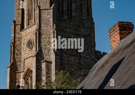 Thaxted Church Thaxted Essex England. 25. Juni 2024 die Kirche St. Johannes des Täufers, unserer Lieben Frau und St. Laurence Stockfoto