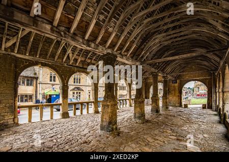 National Trust Market Hall in Chipping Campden, einer charmanten und historischen Stadt im Herzen der Cotswolds Stockfoto