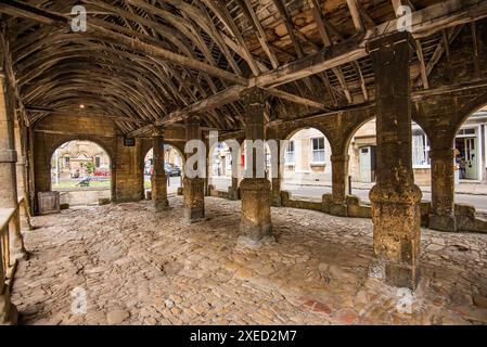 National Trust Market Hall in Chipping Campden, einer charmanten und historischen Stadt im Herzen der Cotswolds Stockfoto