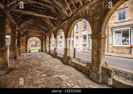 National Trust Market Hall in Chipping Campden, einer charmanten und historischen Stadt im Herzen der Cotswolds Stockfoto