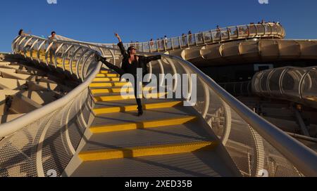 Evilla, Andalusien, Spanien, Metropol Parasol, Setas de Sevilla, Architektur, Holz, Aussichtspunkt von Sevilla Stockfoto