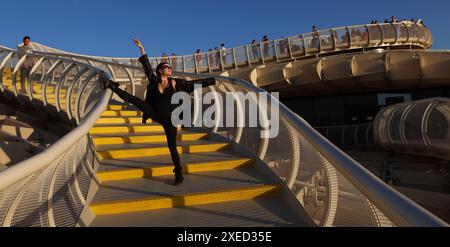 Evilla, Andalusien, Spanien, Metropol Parasol, Setas de Sevilla, Architektur, Holz, Aussichtspunkt von Sevilla Stockfoto