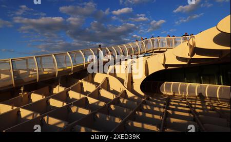 Evilla, Andalusien, Spanien, Metropol Parasol, Setas de Sevilla, Architektur, Holz, Aussichtspunkt von Sevilla Stockfoto