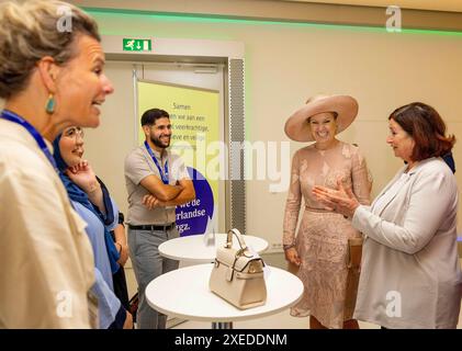 Utrecht, Niederlande. Juni 2024. Königin Maxima von den Niederlanden am 27. Juni 2024 bei den Jaarbeurs in Utrecht, um am Global Leadership Exchange (GLE) zu psychischen Gesundheit, Behinderung und Suchtversorgung teilzunehmen Credit: Albert Nieboer/Niederlande OUT/Point de Vue OUT/dpa/Alamy Live News Stockfoto