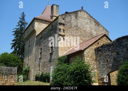 Schloss von Saint-Pompon in Frankreich Stockfoto